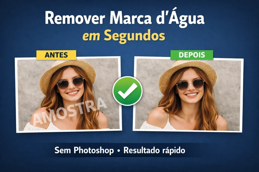 Como Tirar Marca d’Água de Foto Online Grátis – IA em Segundos